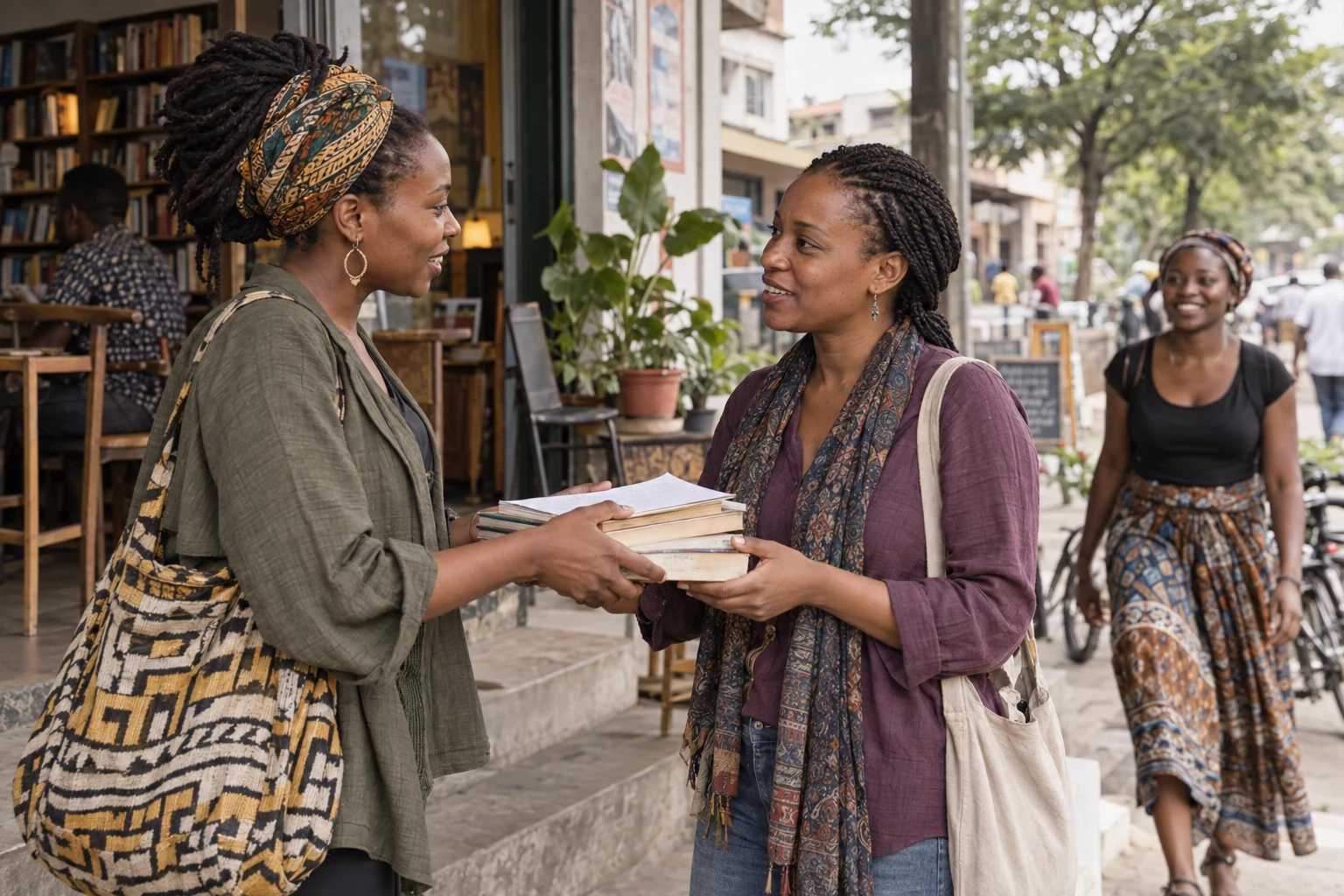 Two women meeting through a shared wish to begin a reading circle